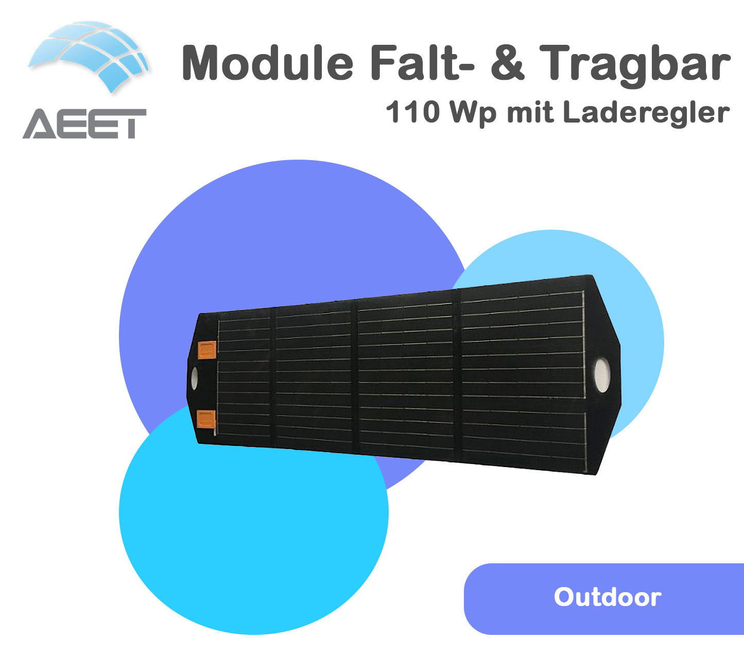 Solarmodule Falt- & Tragbar 110 Wp mit Laderegler Solarmodule Falt- & Tragbar 110 Wp mit Laderegler