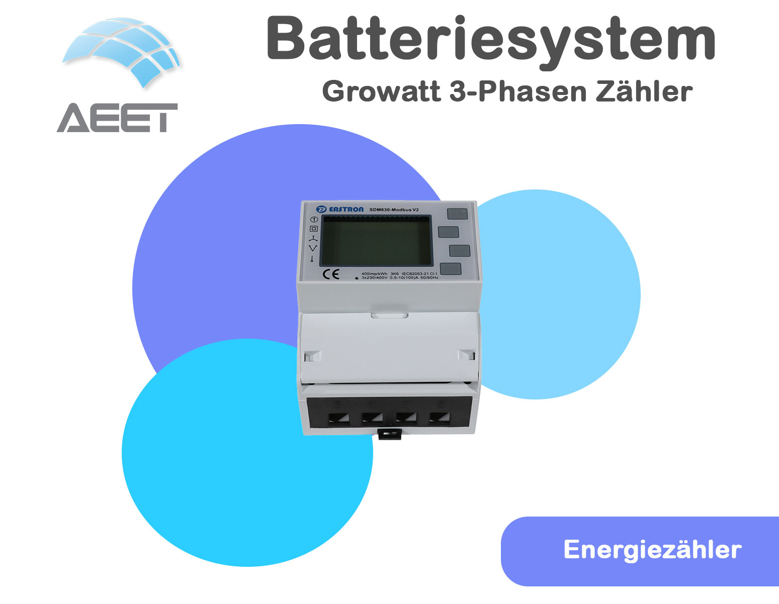 Growatt 3-Phasen Zähler TPM-E Stromzähler Smartmeter